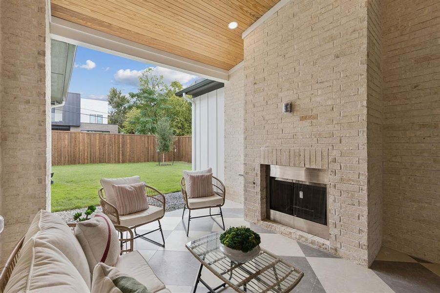 Exterior details and patio area of a home in , Dallas (Image 2). Exterior details and patio area of a home in , Dallas (Image 2).