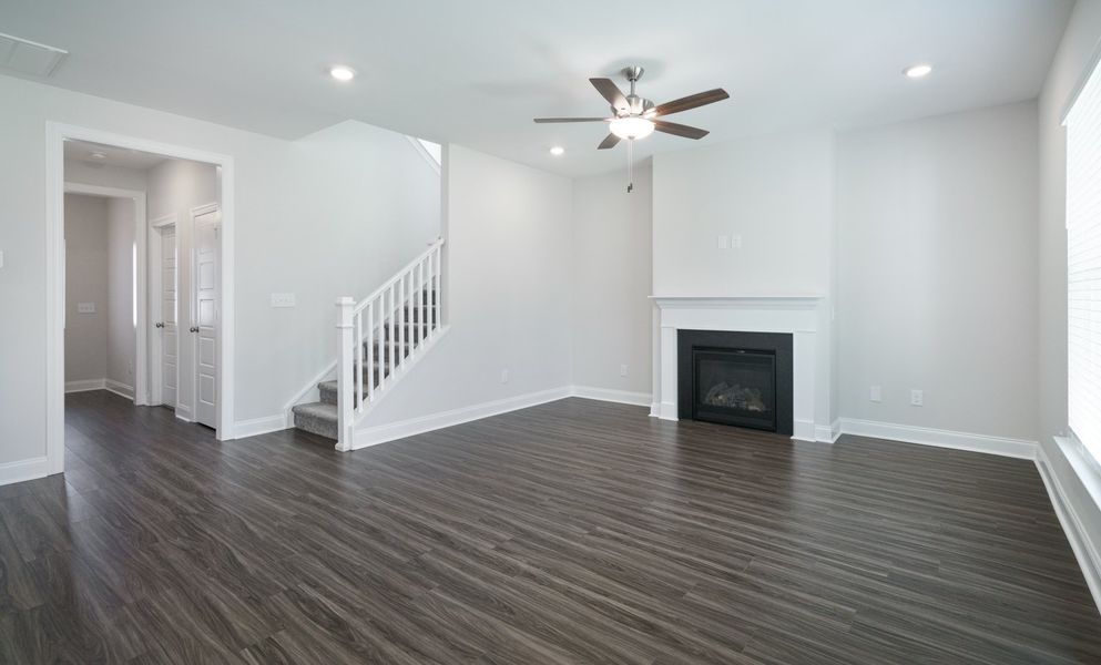 Representative unfurnished interior of a home built from the The Calle by Cothran Homes in Holly Ridge, Greenville (Image 16). Representative unfurnished interior of a home built from the The Calle by Cothran Homes in Holly Ridge, Greenville (Image 16).