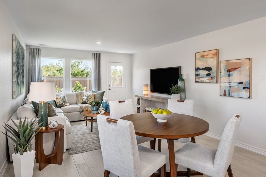 Representative furnished interior of a home built from the 1043 Modeled by KB Home in Southton Cove, Elmendorf (Image 9). Representative furnished interior of a home built from the 1043 Modeled by KB Home in Southton Cove, Elmendorf (Image 9).