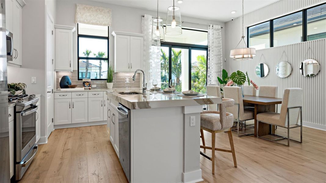 Furnished interior view inside a new home in Cresswind Palm Beach at Westlake, Westlake (Image 16).