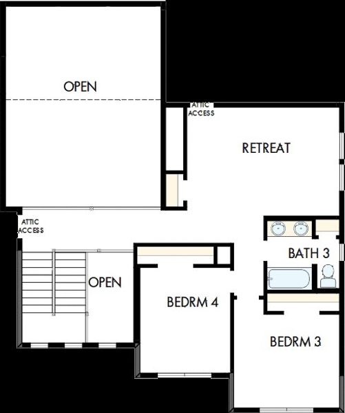 2D floor plan layout of this home in Terraces – Estates, Rockwall, TX (Image 3). 2D floor plan layout of this home in Terraces – Estates, Rockwall, TX (Image 3).