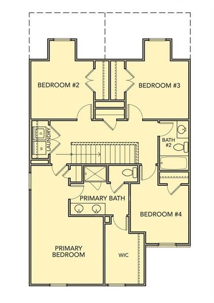 2D floor plan layout of this home in Park Center Pointe, Austell, GA (Image 5).