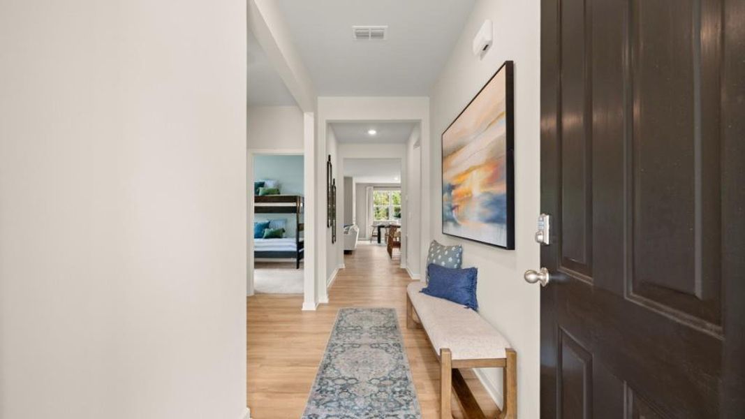 Furnished interior view inside a new home in Oaks at Cedar Grove, Fairburn (Image 11).