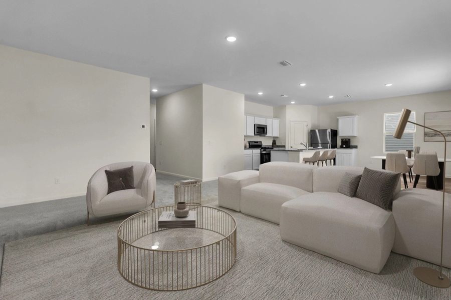 Representative furnished interior of a home built from the Supernova by Starlight Homes in Carmel East, Pflugerville (Image 4).
