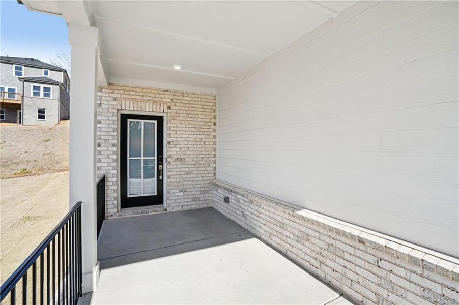 Exterior details and patio area of a home in Hemingway - Reserve Series, Cumming (Image 27).