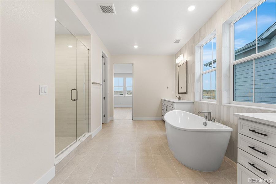 Furnished interior view inside a new home in Luxe at The Canyons, Castle Pines (Image 31).