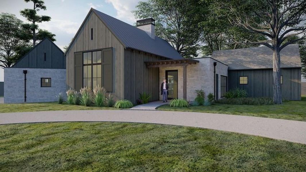 Front exterior of a new home in , Fredericksburg, TX, highlighting curb appeal (Image 5).