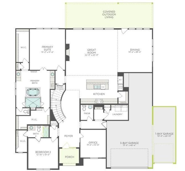 2D floor plan layout of this home in Harvest Green, Richmond, TX (Image 2). 2D floor plan layout of this home in Harvest Green, Richmond, TX (Image 2).