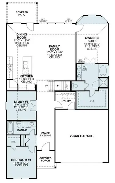 2D floor plan layout of this home in Lone Star Landing, Montgomery, TX (Image 3). 2D floor plan layout of this home in Lone Star Landing, Montgomery, TX (Image 3).