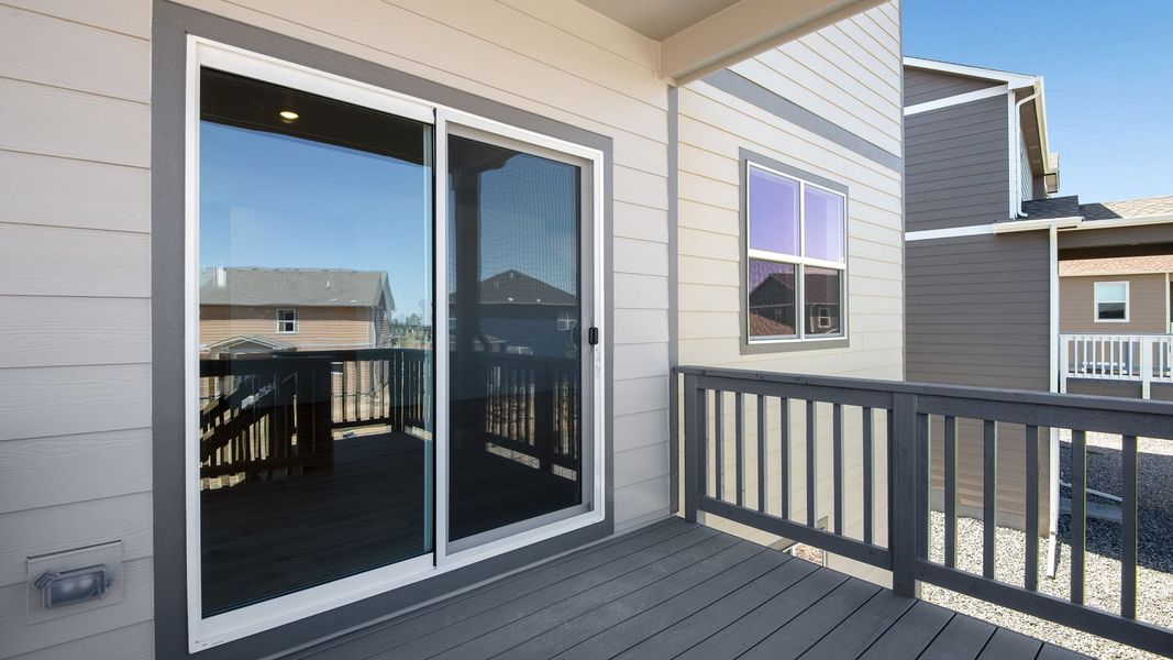 Exterior details and patio area of a home in Trails at Crowfoot, Parker (Image 2). Exterior details and patio area of a home in Trails at Crowfoot, Parker (Image 2).