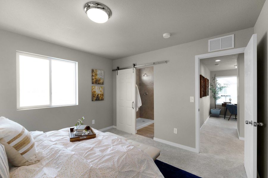 Furnished interior view inside a new home in Banning Lewis Ranch - New Homes Colorado Springs, Colorado Springs (Image 20). Furnished interior view inside a new home in Banning Lewis Ranch - New Homes Colorado Springs, Colorado Springs (Image 20).