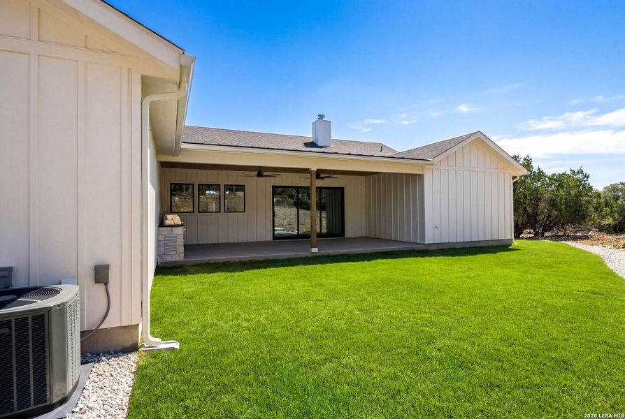 Exterior details and patio area of a home in , Boerne (Image 29).