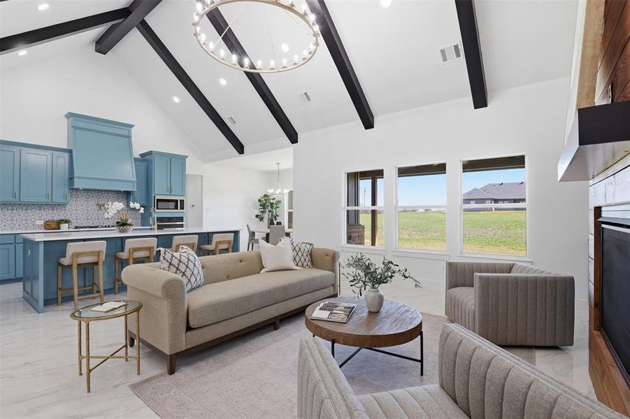 Furnished interior view inside a new home in , Godley (Image 12).