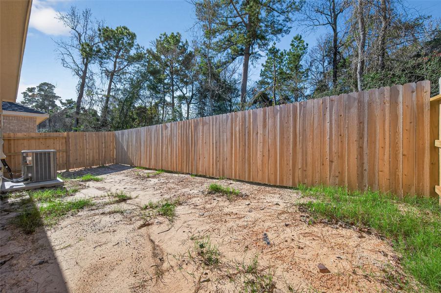 Exterior details and patio area of a home in Enclave at Willis, Willis (Image 3).