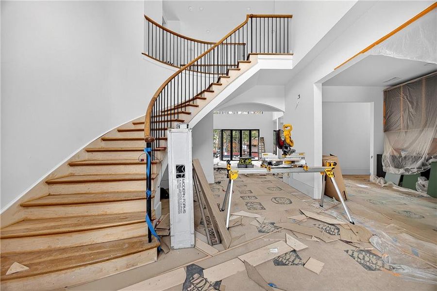 In-progress construction of a new home in , Alpharetta, GA (Image 26).