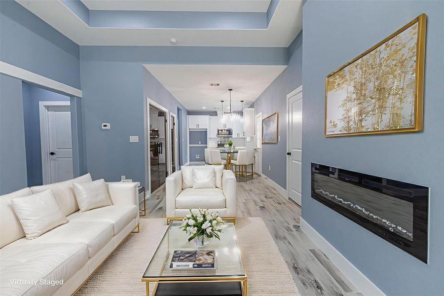 Furnished interior view inside a new home in , Willis (Image 9).