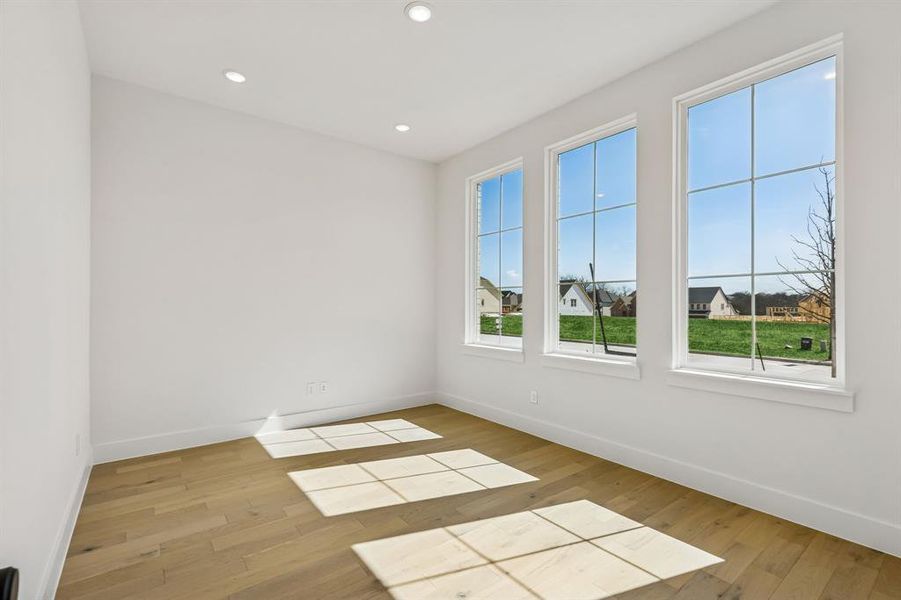 The professional working from home will appreciate this peaceful, light filled home office.