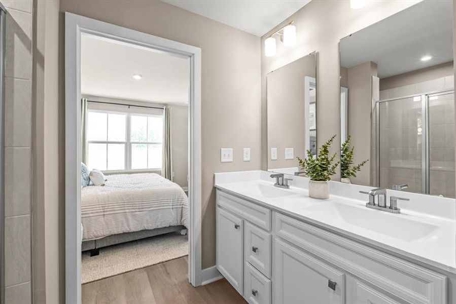 Representative furnished interior of a home built from the NEW - Dunmore by Ryan Homes in Middle Creek Village, Bolivia (Image 31).