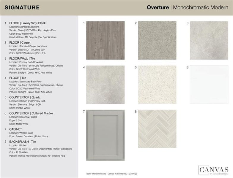 Sample of building materials used in homes in Bailey Fence, Dacula (Image 26).