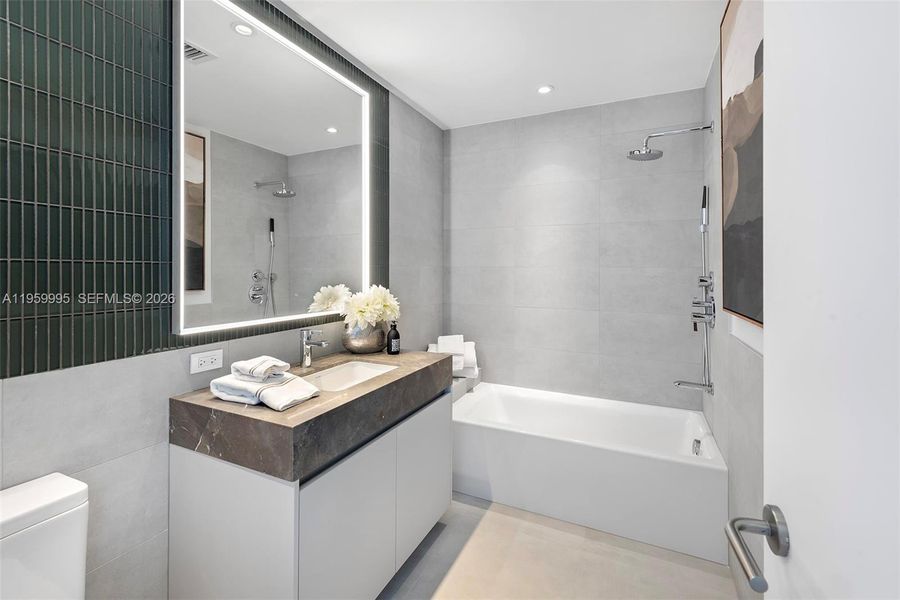 Furnished interior view inside a new home in , Miami Beach (Image 39).