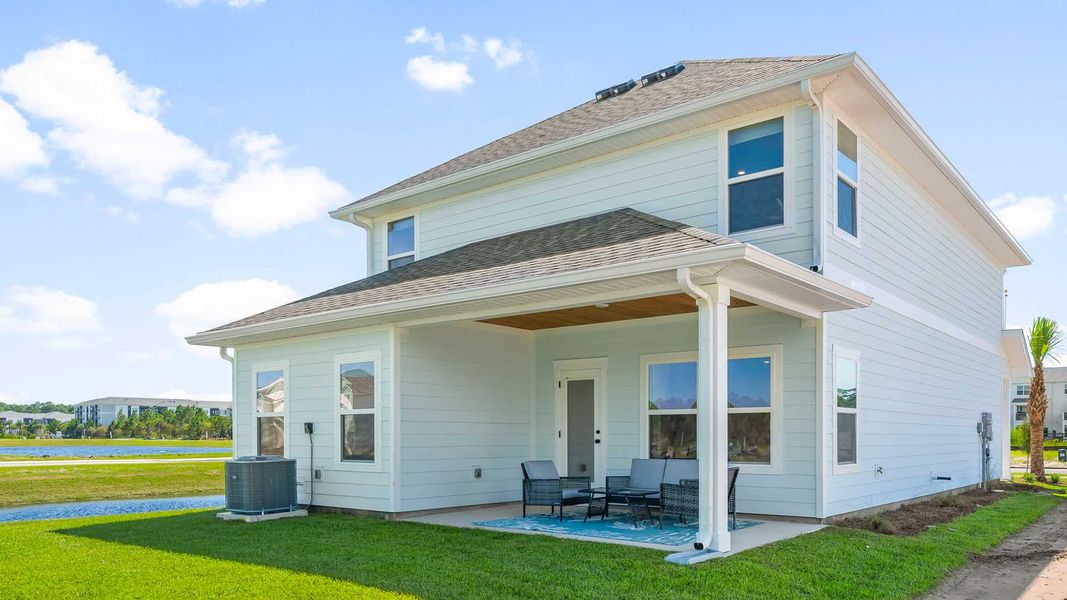 Representative exterior photo of a completed home built from the Alabaster by D.R. Horton in Colonial East, Panama City Beach, FL (Image 20). Representative exterior photo of a completed home built from the Alabaster by D.R. Horton in Colonial East, Panama City Beach, FL (Image 20).