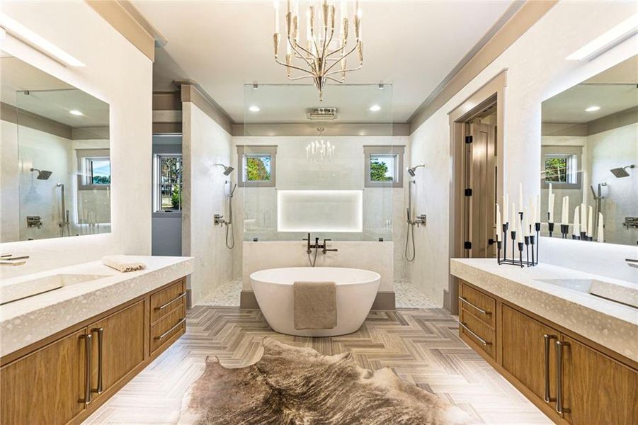 Furnished interior view inside a new home in , Alpharetta (Image 22).