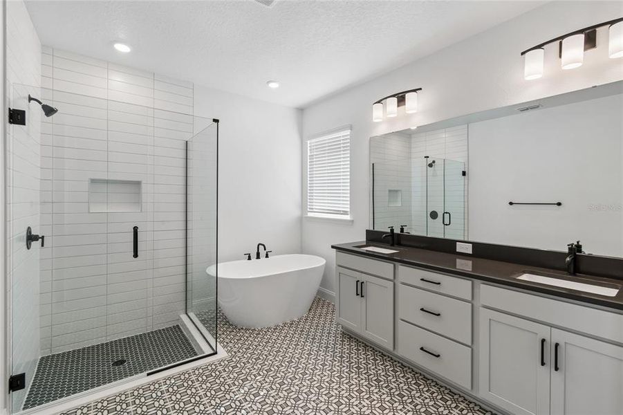 Furnished interior view inside a new home in Weslyn Park in Sunbridge 34', St. Cloud (Image 5).