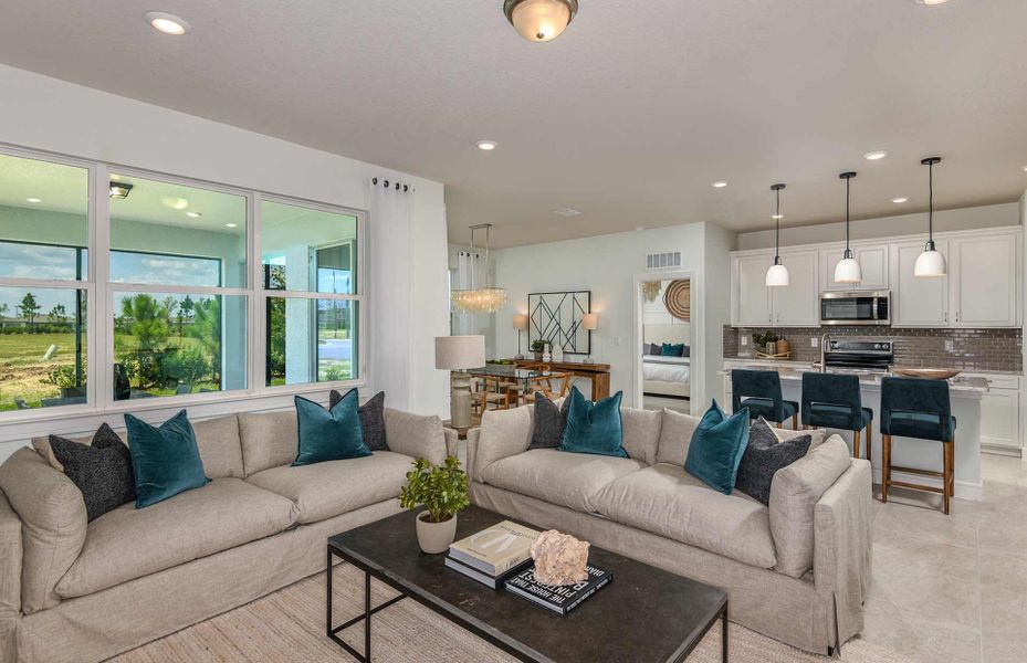 Furnished interior view inside a new home in Harbor Isle, Vero Beach (Image 8). Furnished interior view inside a new home in Harbor Isle, Vero Beach (Image 8).