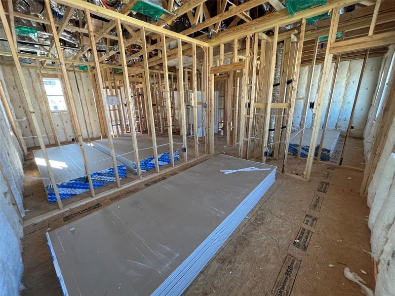 In-progress construction of a new home in The Cottages at Lariat, Liberty Hill, TX (Image 5).