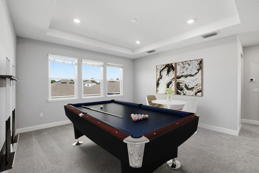 Furnished interior view inside a new home in Harvest at Ovation, Winter Garden (Image 15). Furnished interior view inside a new home in Harvest at Ovation, Winter Garden (Image 15).