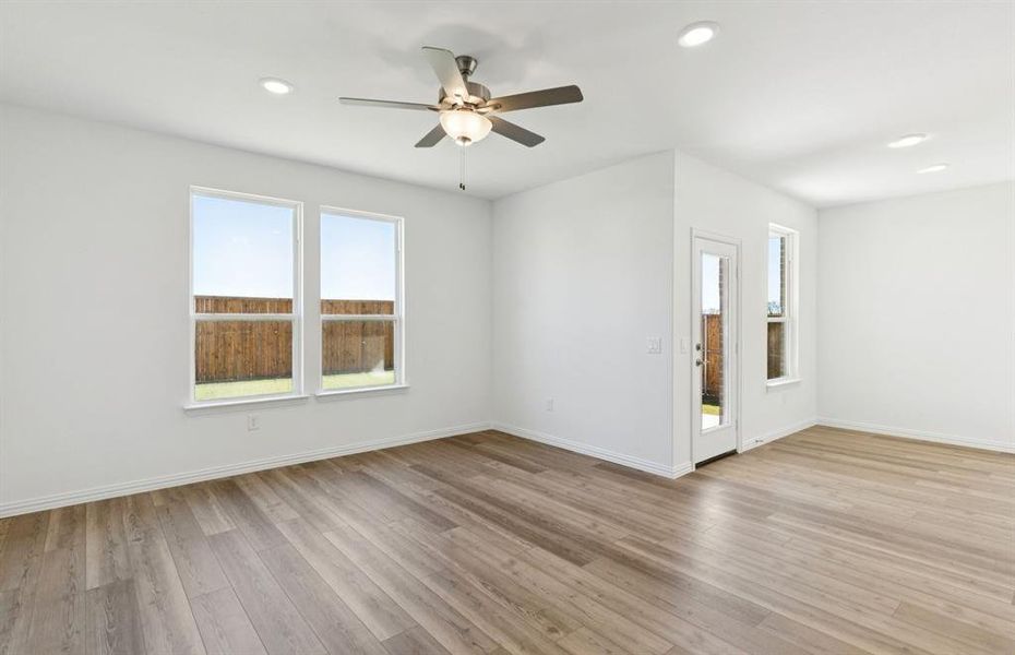 Gathering room with view of main living areas