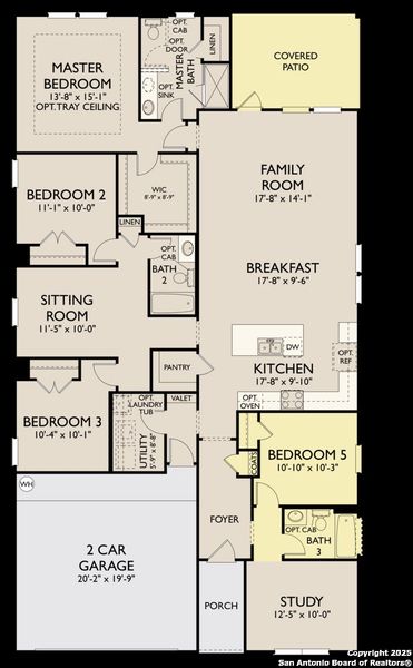 2D floor plan layout of this home in Nopal Valley, San Antonio, TX (Image 4).