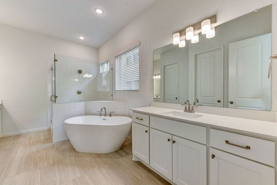 Furnished interior view inside a new home in Sauls Ranch, Round Rock (Image 14).