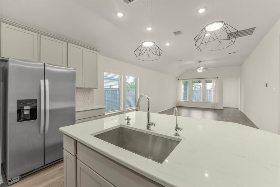 Furnished interior view inside a new home in Bridgeland, Cypress (Image 7).