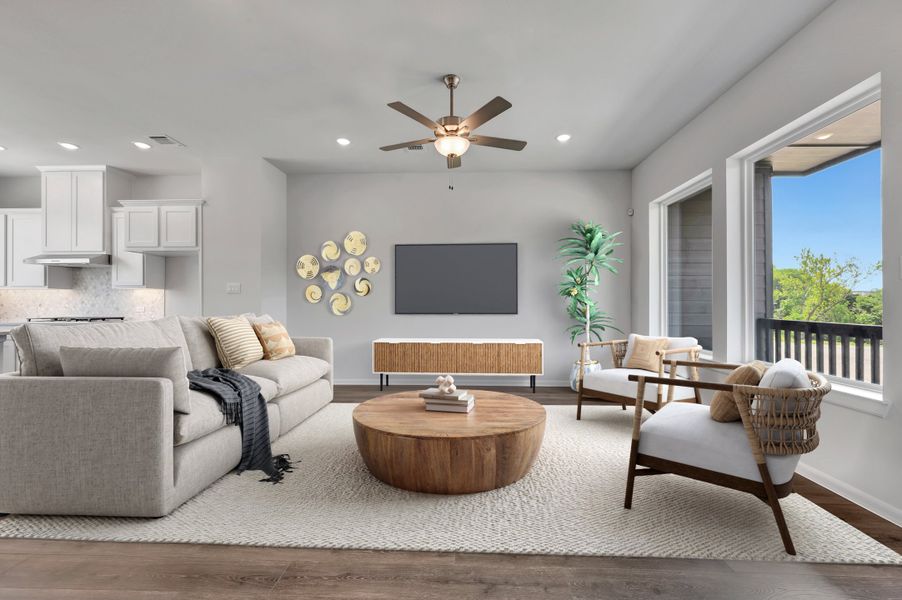 Furnished interior view inside a new home in Trails at Waterside - Villas Series, Fort Worth (Image 8).
