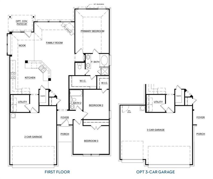 2D floor plan layout of this home in Pirate Village, Granbury, TX (Image 5).