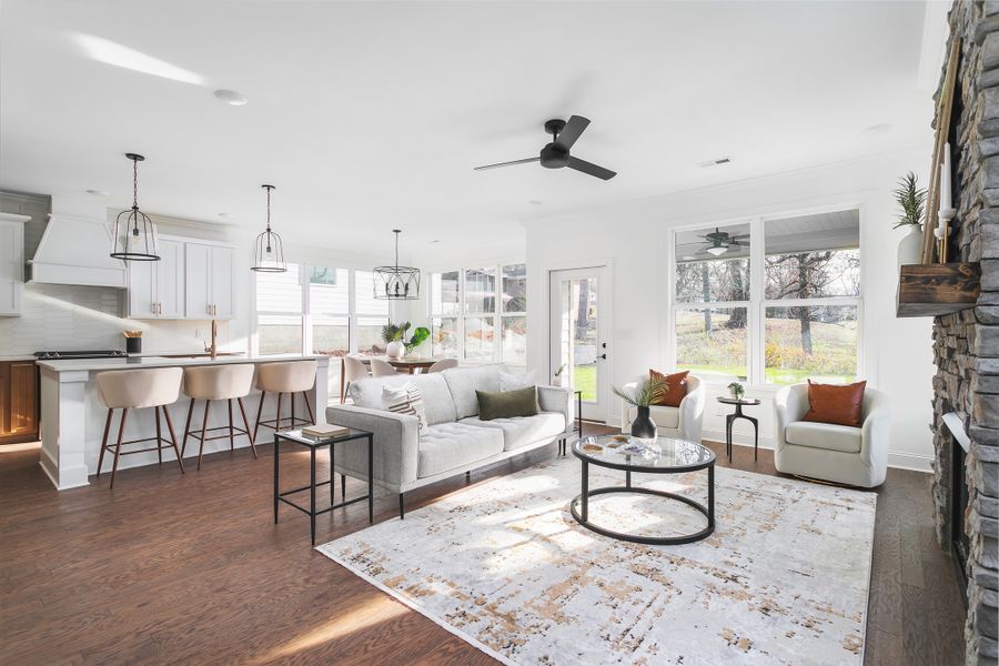 Representative furnished interior of a home built from the The River Basement by Greentech Homes LLC in Timberlee, Ooltewah (Image 7).