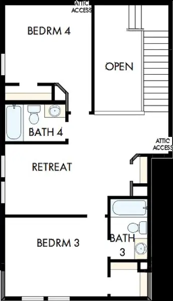 2D floor plan layout of this home in Legacy, League City, TX (Image 3). 2D floor plan layout of this home in Legacy, League City, TX (Image 3).