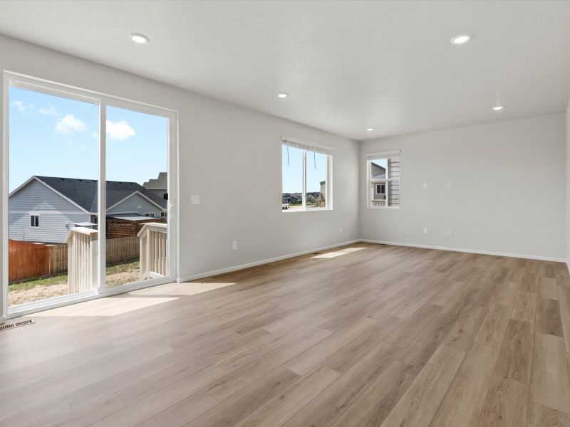 Spacious, unfurnished interior of a new home in Frontier Estates - The Flora Collection, Firestone (Image 8). Spacious, unfurnished interior of a new home in Frontier Estates - The Flora Collection, Firestone (Image 8).