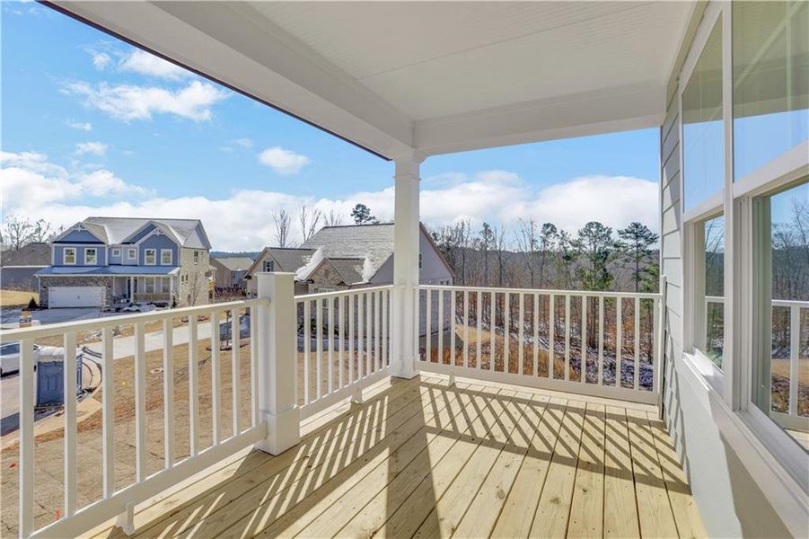 Exterior details and patio area of a home in Cambridge, Flowery Branch (Image 23).