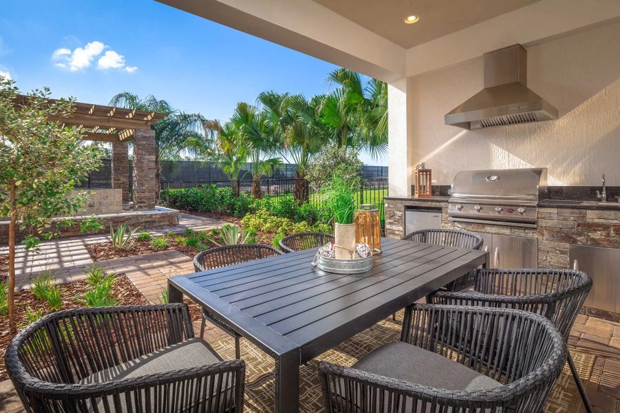 Representative exterior details of a home built from the Daytona by Jones Homes USA in Twin Lakes, St. Cloud (Image 1).