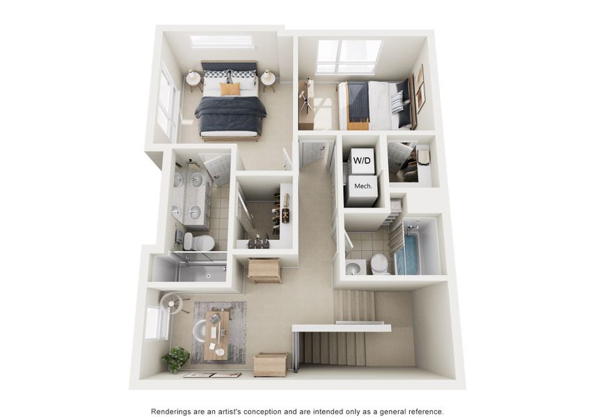 2D floor plan layout for the Wakefield by Lokal Homes in Lyric at RidgeGate, Lone Tree, CO (Image 5). 2D floor plan layout for the Wakefield by Lokal Homes in Lyric at RidgeGate, Lone Tree, CO (Image 5).