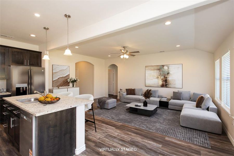 Furnished interior view inside a new home in , Gun Barrel City (Image 8).