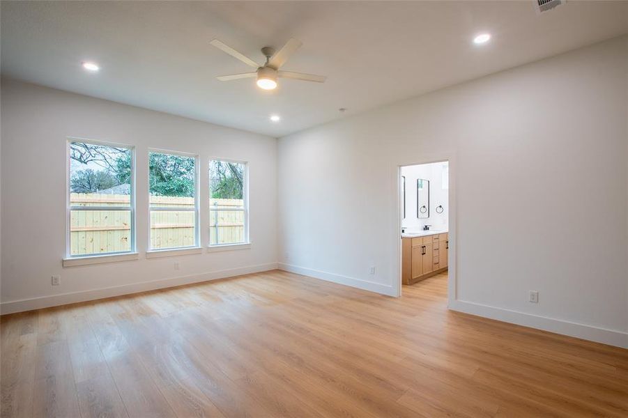 Primary Bedroom with Wall of Windows!