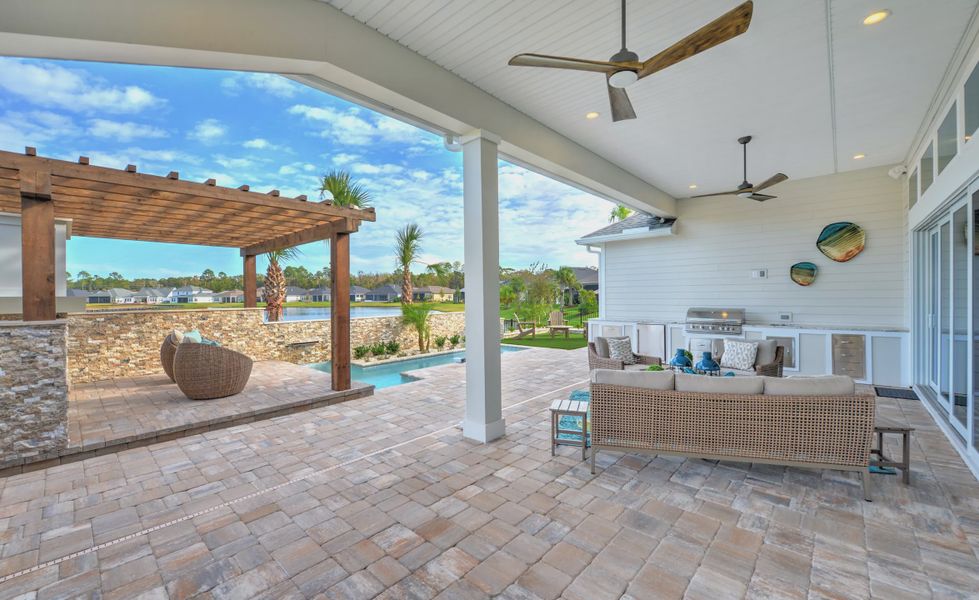 Exterior details and patio area of a home in Amelia National, Fernandina Beach (Image 19).