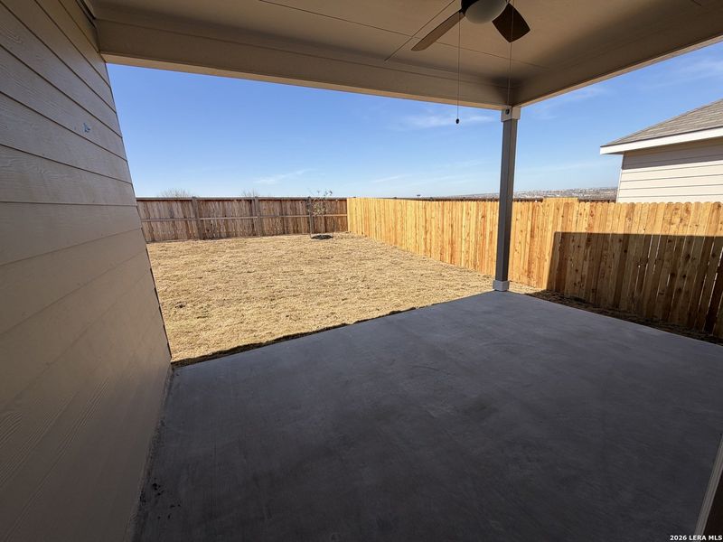 Exterior details and patio area of a home in The Wilder, Adkins (Image 3).