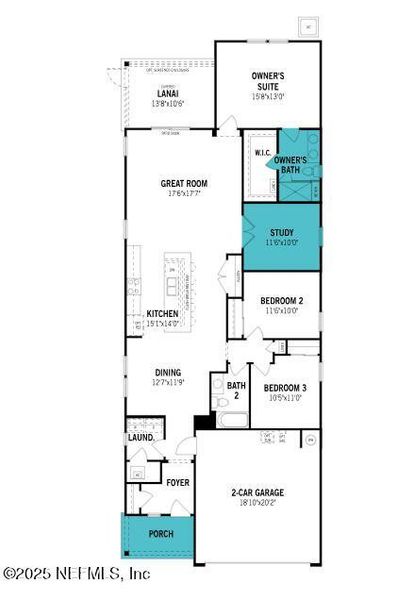 2D floor plan layout of this home in Sandridge Hills, Green Cove Springs, FL (Image 2). 2D floor plan layout of this home in Sandridge Hills, Green Cove Springs, FL (Image 2).