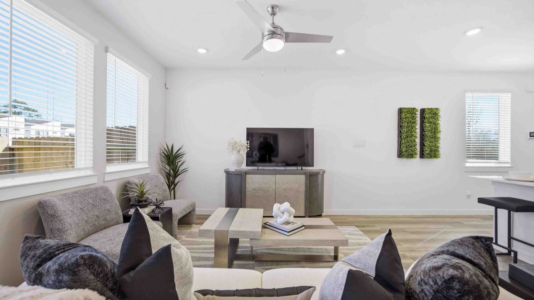 Furnished interior view inside a new home in Grand West, Houston (Image 2).