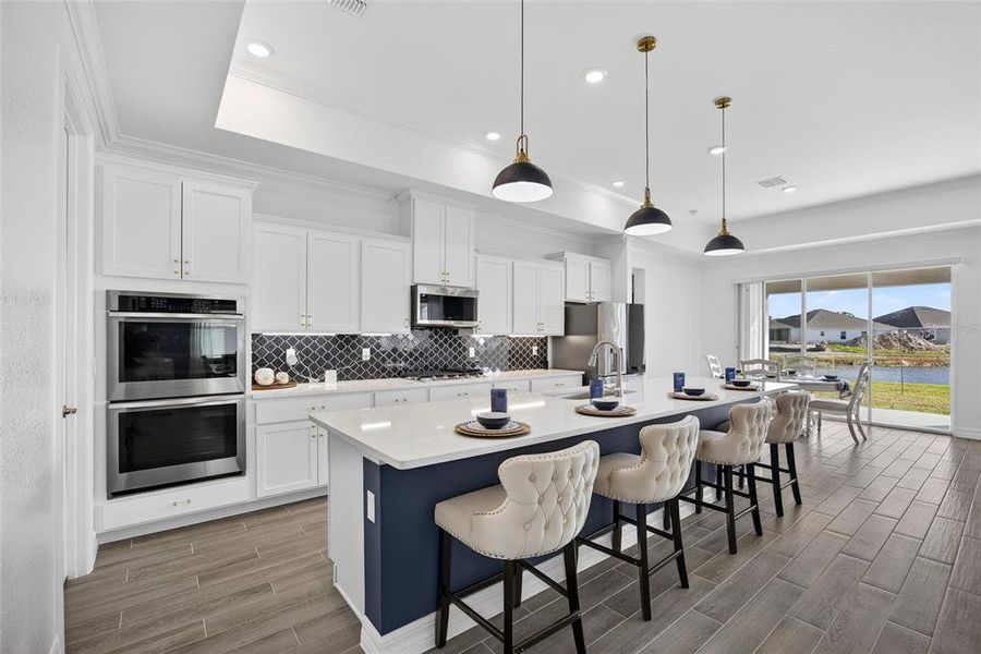 Furnished interior view inside a new home in Heritage Station, Punta Gorda (Image 13).