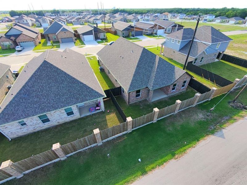 Aerial view of residential area Aerial view of residential area